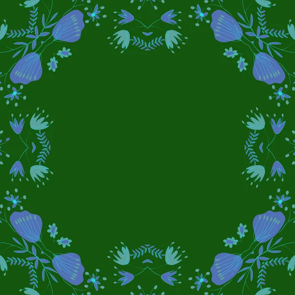 Modèle Circulaire Sans Couture Motif Floral — Image vectorielle