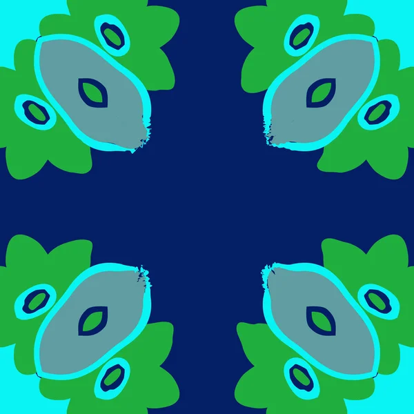 Çiçek motifi ile dairesel dikişsiz desen 