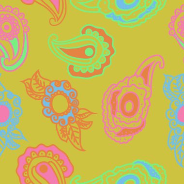 etnik süsler ile dikişsiz vektör arka plan