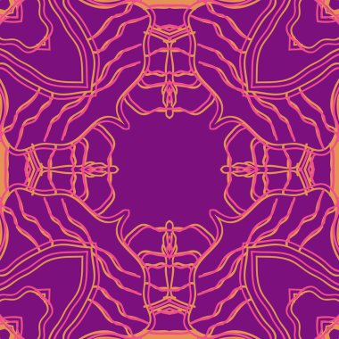 Fotokopi alanı ile dekoratif motif dairesel dikişsiz desen