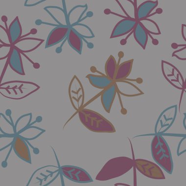 Soyut dikişsiz çiçek deseni, vektör 