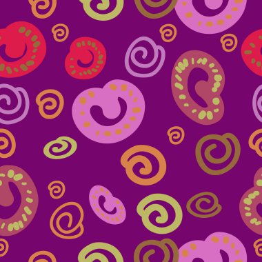 Renkli motiflerin dairesel dikişsiz deseni