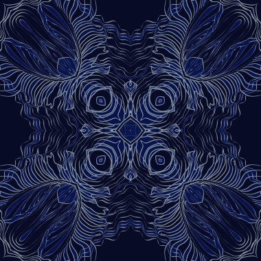 Renkli motifin dairesel dikişsiz deseni