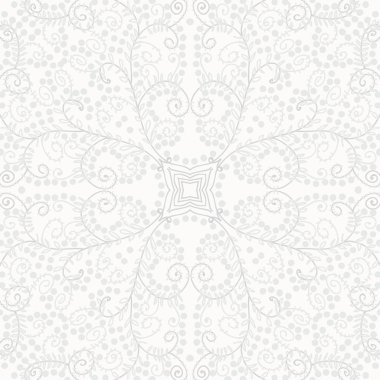 Spiralli oryantal motifin dairesel dikişsiz deseni 