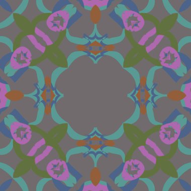 Soyut motif, noktalar, yıldızlar, kopyalama alanı dairesel dikişsiz desen.  