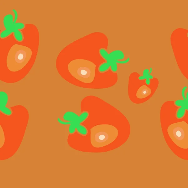 抽象简单水果的无缝模式 — 图库矢量图片