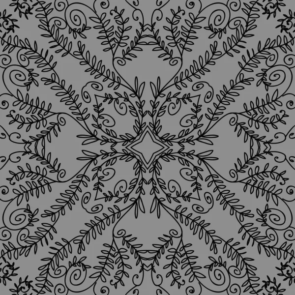 Naadloze Patroon Van Abstracte Eenvoudige Fractals — Stockvector