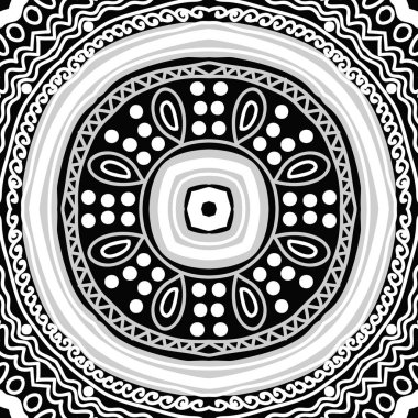 Renkli motifin dairesel dikişsiz deseni