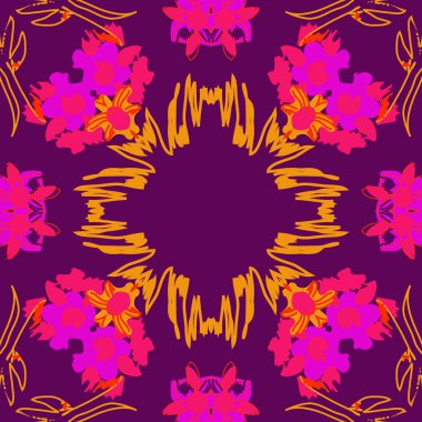 sanatsal soyut dikişsiz desen, vektör illüstrasyon