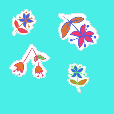 Soyut basit bitkilerin Dikişsiz deseni