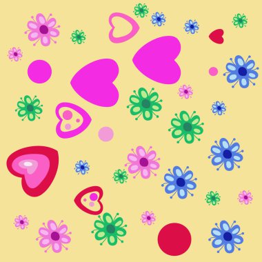 Soyut basit kalpler Dikişsiz desen