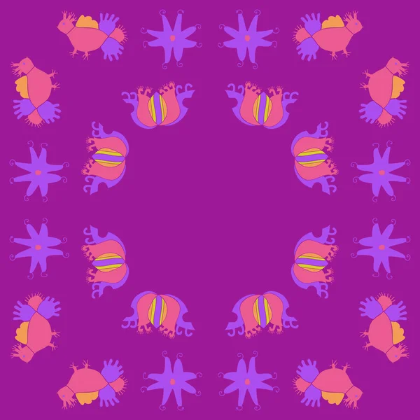 Soyut basit yaratıklar Dikişsiz desen