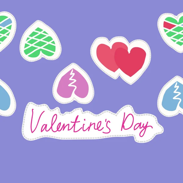 Patrón Corazones Elipses Valentín — Vector de stock