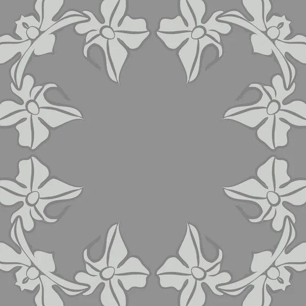 Motif Circulaire Sans Couture Avec Motif Floral Espace Copie — Image vectorielle