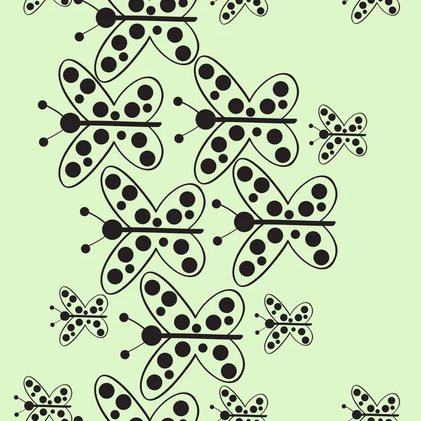 Бесшовный Рисунок Абстрактных Простых Бабочек — стоковый вектор