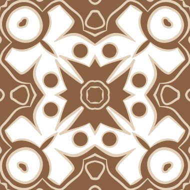 Soyut motifin dairesel dikişsiz deseni  