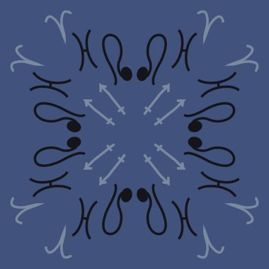 Farklı burçlar ile soyut desen