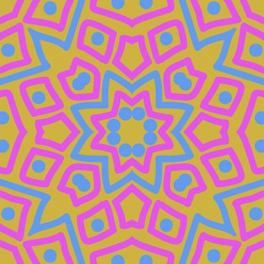 Renkli motifin dairesel dikişsiz deseni