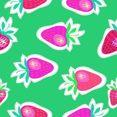 Soyut basit çilek Dikişsiz desen