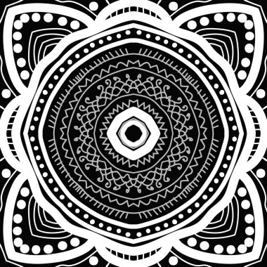 Renkli motifin dairesel dikişsiz deseni