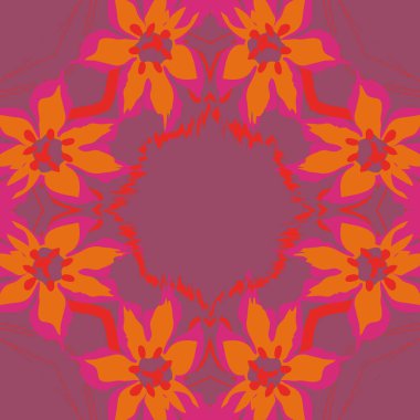 Soyut basit çiçeklerin kusursuz deseni