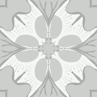 Soyut stilize çiçek dairesel dikişsiz desen