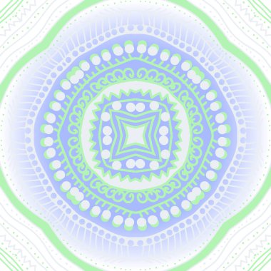 Aşiret motifinin dairesel dikişsiz deseni 