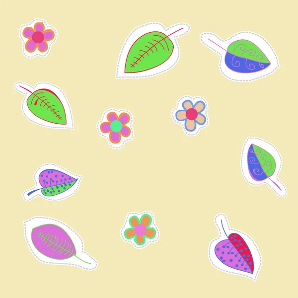 Soyut basit yaprakların kusursuz deseni