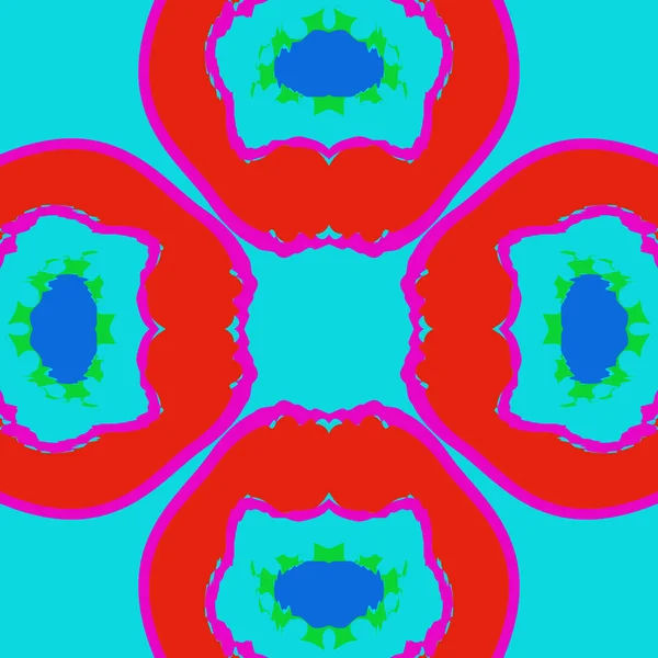 Cirkelformade Sömlösa Mönster Blommotiv — Stock vektor