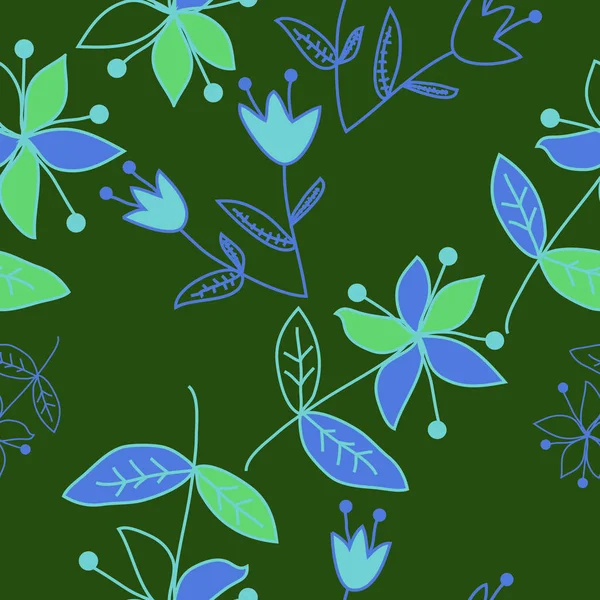 Floral Motif Sans Couture Motif Coloré — Image vectorielle
