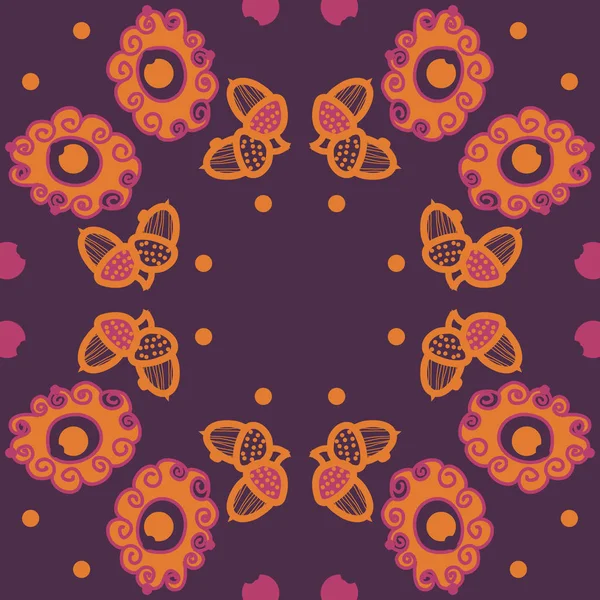 renkli soyut basit meşe palamudu desen