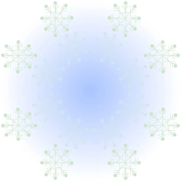 Patrón Circular Sin Costuras Motivos Colores Con Copos Nieve Simplemente — Vector de stock