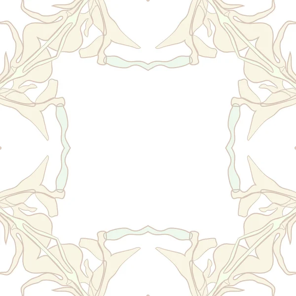 Motif Circulaire Sans Couture Avec Motif Floral Espace Copie — Image vectorielle