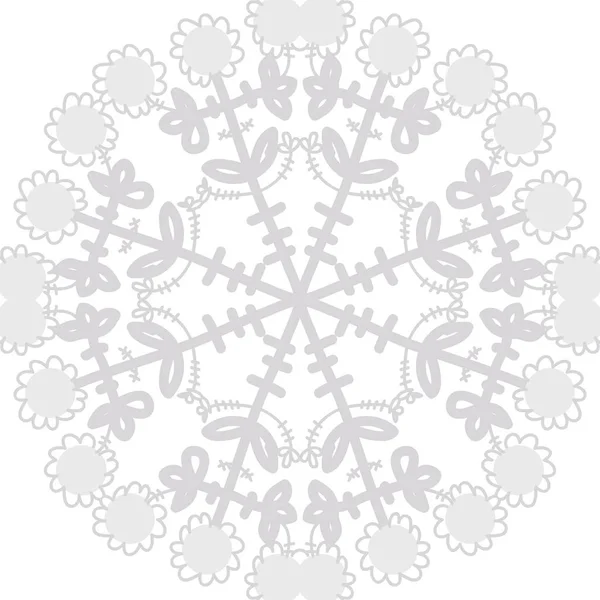 Carte Avec Ornement Floral Circulaire — Image vectorielle