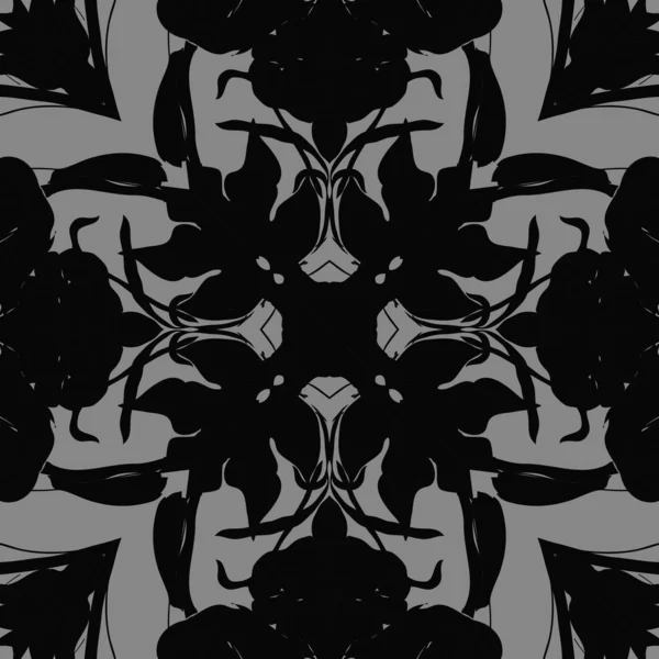 Modèle Circulaire Sans Couture Motif Floral Avec Des Tulipes — Image vectorielle