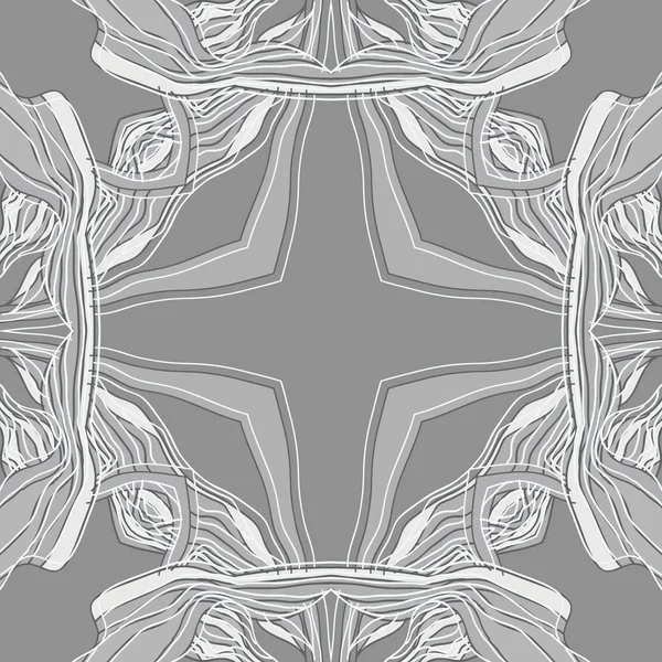 装飾モチーフ ストライプ スポット クロスの円形シームレスパターン — ストックベクタ