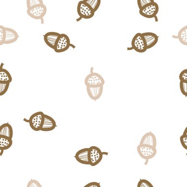 renkli soyut basit meşe palamudu desen