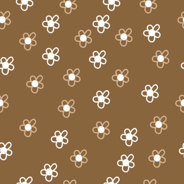 Soyut basit çiçek arka plan Dikişsiz deseni