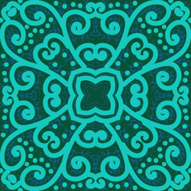 Renkli motifin dairesel dikişsiz deseni