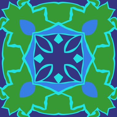 Çiçek motifli dairesel dikişsiz desen, fotokopi alanı