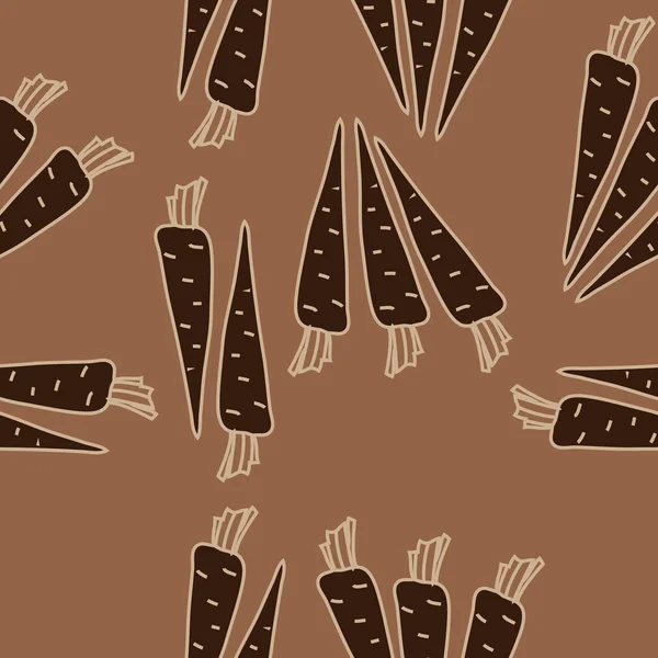 Безшовний Візерунок Морквою Векторні Ілюстрації — стоковий вектор