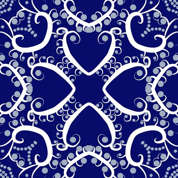 Fond Abstrait Sans Couture Avec Croix Florale Motif Points — Image vectorielle