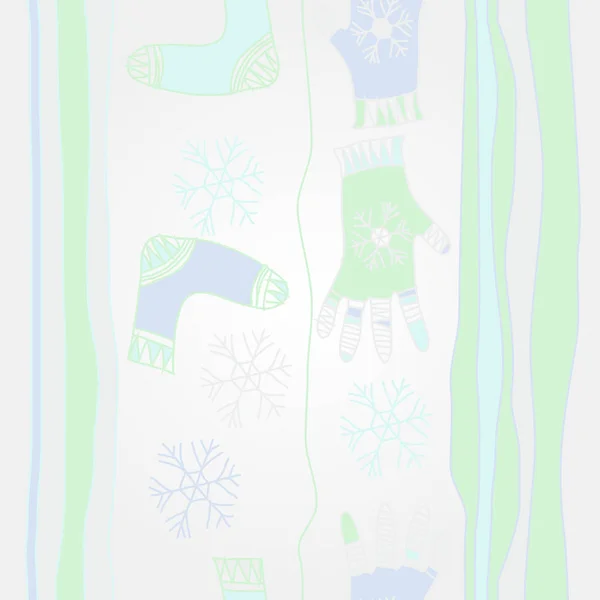 Векторна Ілюстрація Безшовного Візерунка Зимовий Мотив — стоковий вектор