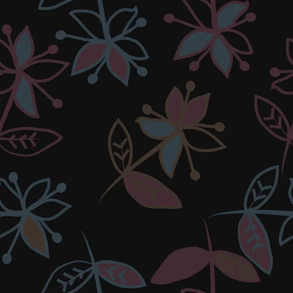 Patrón Floral Sin Costura Abstracto Vector — Archivo Imágenes Vectoriales