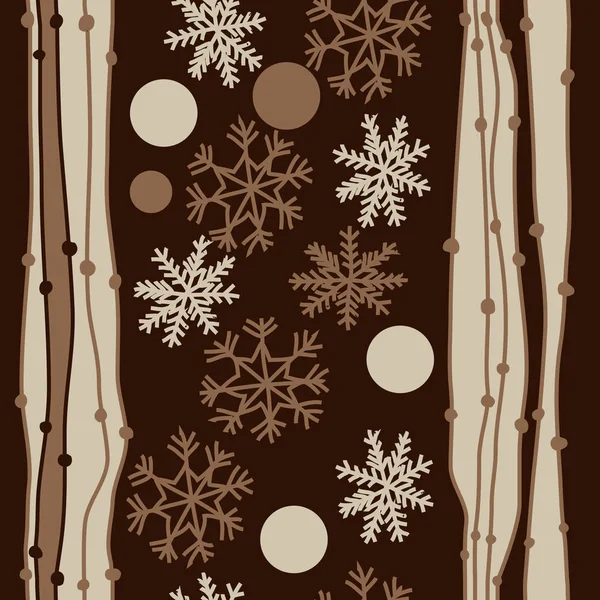 Бесшовный Рисунок Абстрактных Простых Снежинок — стоковый вектор