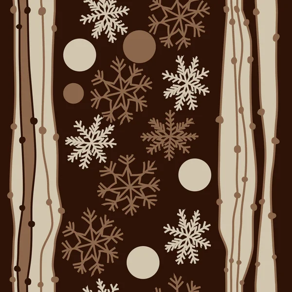 Patrón Sin Costuras Copos Nieve Simples Abstractos — Vector de stock