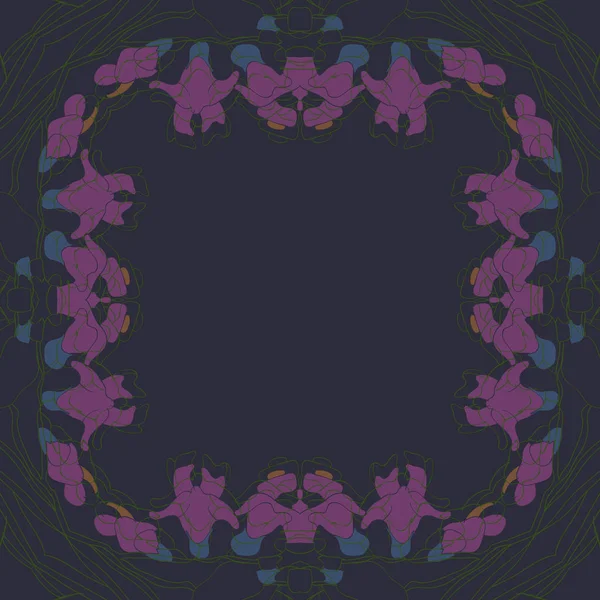 Circular  seamless pattern of colored motif