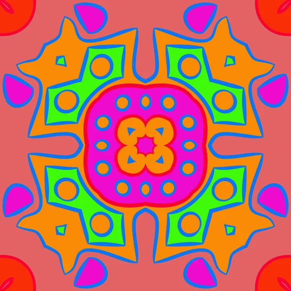 Modèle Circulaire Sans Couture Motif Tribal Simple — Image vectorielle