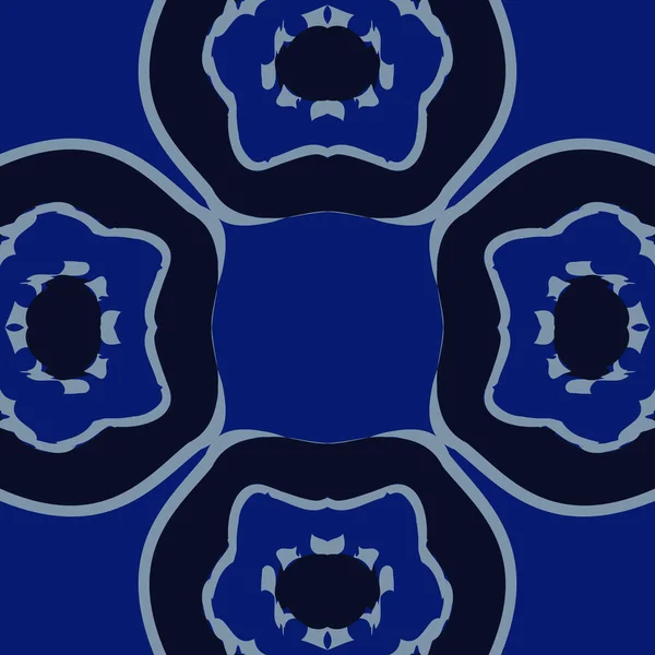 Kreisförmige Nahtlose Muster Von Floralen Motiven Flecken Loch Kopierraum — Stockvektor