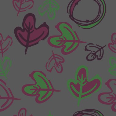 Renk arka planda dikişsiz yapraklar